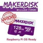 128GB Raspberry Pi Approved MakerDisk uSD with RPi OS