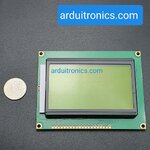 LCD Display Module 128x64 (12864) Graphic Matrix LCD with Yellow-Green Backlight (5V)