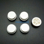 สีขาว B3F Tactile Switch Cap Round Button Cap 12x12x7.3mm แพค 5 ตัว