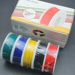 สายไฟ 5 สี สายไฟอ่อนเส้นเดี่ยว UL1007 สายไฟลวดทองแดงชุบดีบุก 20AWG ความยาวม้วนละ 10 เมตร ( สี แดง ดำ เหลือง น้ำเงิน เขียว )