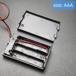 Battery Box รางถ่าน 3 ก้อน AAA 4.5V (ก้อนละ 1.5V) แบบมีฝาปิด และมีสวิทช์เปิดปิด