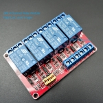 24V 4 Channel Relay High/Low Level Trigger Relay Module (Red PCB)