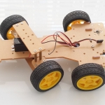 4WD Smart Car Chassis Kits โครงหุ่นยนต์รถ 4 ล้อ ระบบเลี้ยว servo