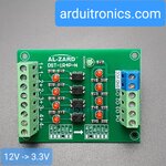 12V to 3.3V 4 Channel 12V - 3.3V Optocoupler Isolation Module PLC Signal Level Voltage Conversion Board