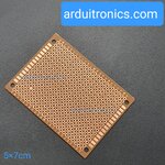 แผ่น PCB ไข่ปลา 1 หน้า ขนาด 5x7cm (สีน้ำตาล) แผ่นปริ๊นอเนกประสงค์ PCB 1 หน้า ไข่ปลา Prototype PCB Board 5x7cm