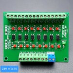 24V to 3.3V 8 Channel 24V - 3.3V Optocoupler Isolation Module PLC Signal Level Voltage Conversion Board