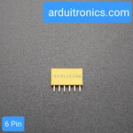 [Yellow] 1x6 Pin Single Row Female Header 2.54mm Pitch Straight Pin Square (จำนวน 1 ชิ้น)