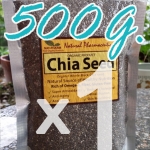 Organic Chia seed เมล็ดเจีย เมล็ดเชีย 500g. x1 แพ็ค