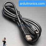 Micro USB Cable (1.5m) สายไฟกลม สีดำ