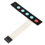 5 Key Membrane Switch Keypad Matrix พร้อม LED