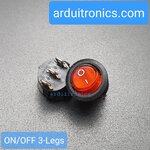 สวิตช์ไฟเปิด/ปิด KCD1 Rocker Switch Round 20mm 6A 250V 3 ขา On/Off - สีแดง สีดำ