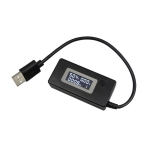 USB Charging Current/Voltage/Power Tester and Analyzer (แบบมีสาย) Black USB LCD Voltage Current Detector