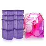 Tupperware 2 in 1 กล่องแช่ช่องแข็ง หรือช่องเย็น เซ็ต 8 ชิ้น สีม่วง