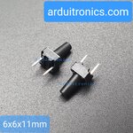 Tact Switch 6X6x11mm ไมโครสวิตช์ กดติดปล่อยดับ 2 ขา (หัวกลม)