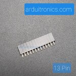 [Black] 1X13 Pin Single Row Female Header 2.54mm Pitch Straight Pin Square (จำนวน 1 ชิ้น)