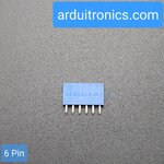 [Blue] 1x6 Pin Single Row Female Header 2.54mm Pitch Straight Pin Square (จำนวน 1 ชิ้น)
