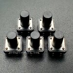 Tact Switch 12X12x14 mm ไมโครสวิตช์ กดติดปล่อยดับ 4 ขา (หัวกลม) (5 ชิ้น/pack)
