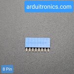 [Blue] 1x8 Pin Single Row Female Header 2.54mm Pitch Straight Pin Square (จำนวน 1 ชิ้น)