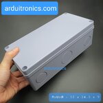 กล่องพลาสติกกันน้ำ สีเทา สำหรับพักสายไฟหรือประกอบวงจรไฟฟ้า ขนาด 12 x 9 x 24.5cm