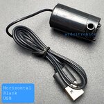 Mini DC Water Pump (DC 3V-5V) ปั๊มน้ำ USB ขนาดเล็ก 3-5V สีดำ แนวนอน