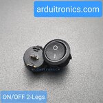 สวิตช์ไฟเปิด/ปิด KCD1 Rocker Switch Round 20mm 6A 250V 2 ขา On/Off - สีดำ