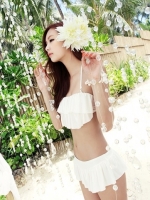 ***พร้อมส่ง***บิกินี่ชุดว่ายน้ำทูพีซ two-piece สวยเหมือนแบบค่ะ