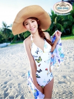 พรีออเดอร์ชุดว่ายวันพีช one-piece สีขาวลายผีเสื้อสุดเซ็กซี่ดีเทลเว้าช่วงเอวทั้ง 2 ข้าง ทำให้หุ่นดู sexy&slim สวยน่าหลงใหลจนใครๆ ต้องเหลียวมองเลยค่ะ