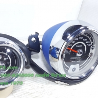 (Yamaha) เรือนไมล์(คู่เกจ์วัดน้ำมัน) Yamaha Fino 125 i แท้ (สีโครเมี่ยม/น้ำเงิน)CR/1211