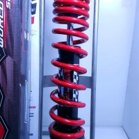 โช้คอัพหลังเดี่ยว YSS รุ่น DTG (ไฮบริด) สำหรับ Honda Click 125 i และ Zoomer X สี ดำ/แดง