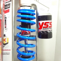 (Click,Mio) โช้คอัพหลังเดี่ยว YSS รุ่น G-Plus สำหรับ Honda Click,Scoopy i สี ดำ/ฟ้า/ดำ