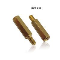 Pillar Nut M3 สูง 15mm + หัว 6mm (10 ตัว) - Male - Female