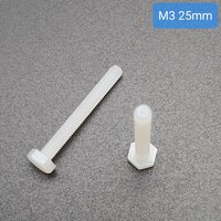 Nylon Screw M3 Size 25mm จำนวน 1 ชิ้น