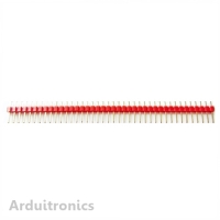 ก้างปลา 40 Pin 2.54 mm Pin Header Dip Straight Single Row สีแดง