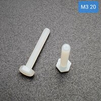 Nylon Screw M3 Size 20mm จำนวน 1 ชิ้น