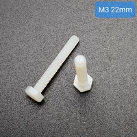Nylon Screw M3 Size 22mm จำนวน 1 ชิ้น