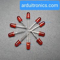 Red LED 5mm ชุด 10 หลอด