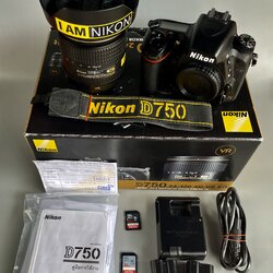 Nikon D750 kit 24 120mm VR Nano อปกศ ครบกล่องสภาพเหมือนใหม่ ชัตเตอร์ 19 ครั้ง พึ่งเปลื่ยนม่านใหม่ วันที่ 05-พค-2564