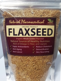 *GOLD* แฟลกซ์ซีด สีทอง ชนิดเต็มเมล็ด 200g. (Organic Whole Golden Flaxseed)