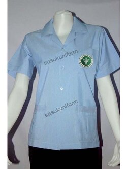 เสื้อกราวน์ฟ้าขาว ปักกระทรวงสาธารณสุข ผู้หญิง