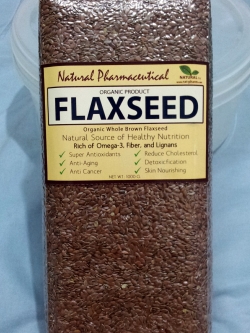 -BROWN- แฟลกซ์ซีด สีน้ำตาล ชนิดเมล็ด 1000g. (Organic Whole Brown Flaxseed)