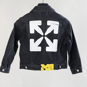 *Off-White Black Denim Jacket [KIDS]