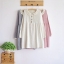 Pre-order เดรสผ้าฝ้ายแขนยาว คอบัวลูกไม้ มี 3 สี