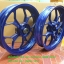 (Mslaz) ชุดวงล้อแม็ก หน้าหลัง Yamaha M-Slaz (สีน้ำเงิน) แท้ (ขายเป็นคู่)