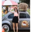 ***พรีออเดอร์***บิกินี่ชุดว่ายน้ำวันพีซ one-piece สีขาวครีมตัดต่อกระโปรงสีน้ำเงินอมฟ้า เล่นดีเทลแต่งลายสานกันช่วงอก กระโปรงกางเกงด้านใน สดใสน่ารักรับลมทะเล สวยเหมือนแบบค่ะ