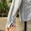 2sis1bro แบรนด์ Sonoma เสื้อเชิ้ตยีนส์ แขนยาว ผ้าฟอกนิ่ม สีฟ้าอ่อน ผ้ามีลายจุดเล็กๆเหมือนดอกไม้ มือสอง พร้อมส่ง sz XS