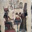 ￼กรอบรูปไม้แป้งแขวนผนัง ภาพวาดอียิปต์โบราณบนกระดาษปาปีรุส Vintage Egyptian Papyrus Hand Painted - Nefertari Offerings
