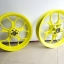 (Mslaz) ชุดวงล้อแม็ก หน้าหลัง Yamaha M-Slaz (สีเขียว) แท้ (ขายเป็นคู่)