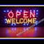 ป้ายไฟOPEN-WELCOME กระพิบLED ป้ายไฟLEDแบบสำเร็จ