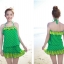 Pre-order ชุดบิกินี่ + ชุดเดินชายหาด 3 ชิ้น ชุคลุมจั๊มเอวลายเรโทร