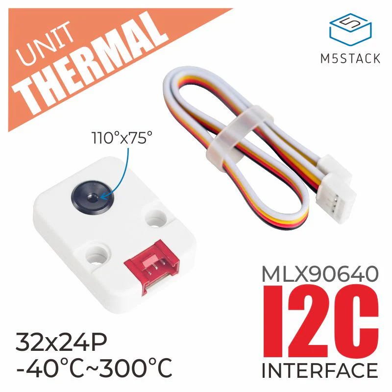 Thermal Camera Unit (MLX90640) - 110°×75° FoV - แท้จาก M5Stack